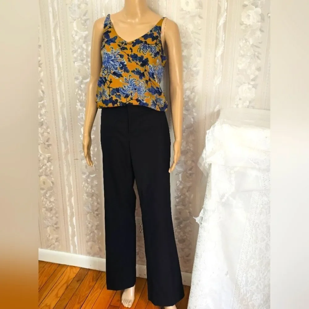 Banana Republic Jackson Curvy Fit Black Dress Pants Straight Leg EUC